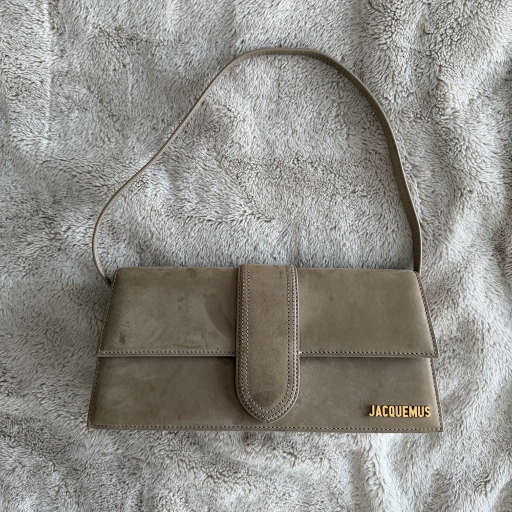 Jacquemus Beige Long Bambino Suede Purse - Picture 1 of 5